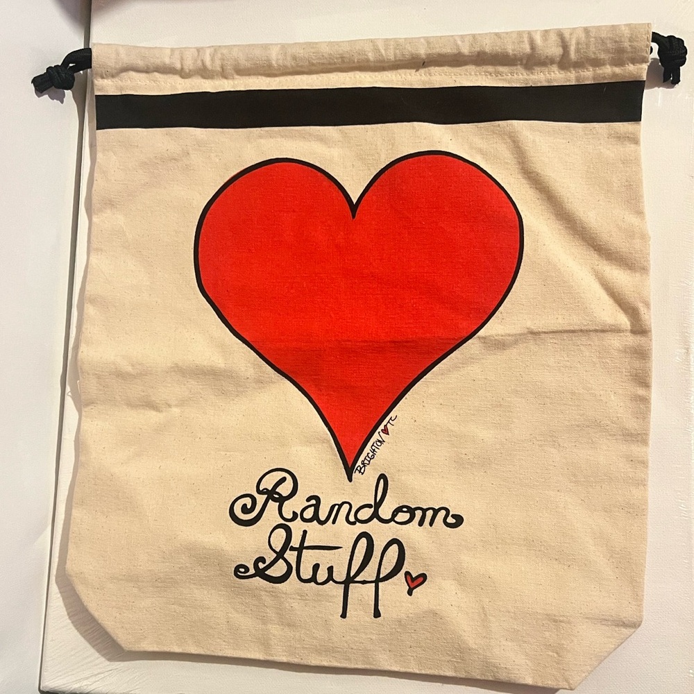 Brighton Dustbag Random Stuff Drawstring Canvas S… - image 1